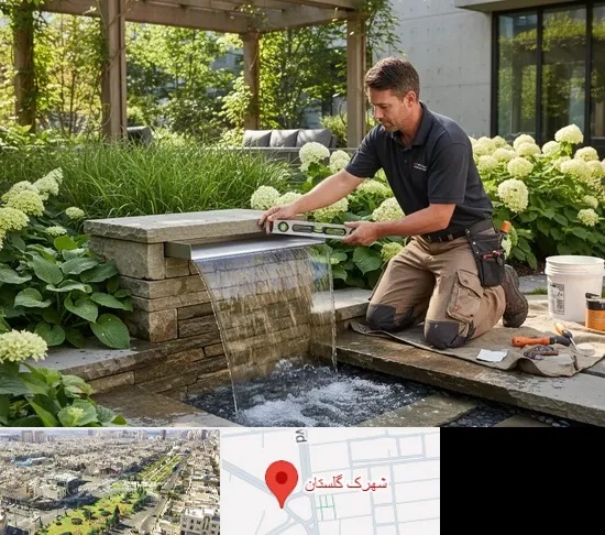 اجرای آبنما در شهرک گلستان