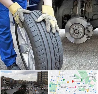 پنچرگیری در بلوار فردوسی مشهد