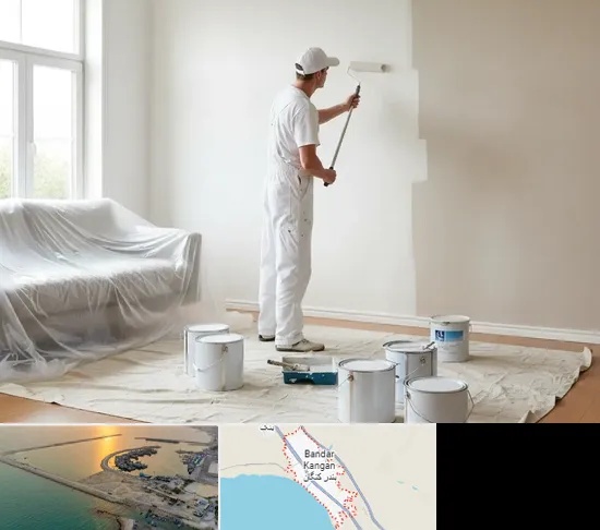 نقاشی ساختمان در بندر کنگان