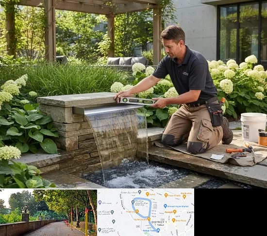 اجرای آبنما در فلکه گاز رشت
