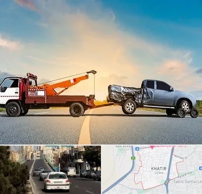 یدک کش شبانه روزی در خطیب تبریز