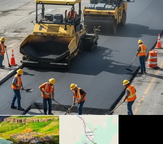 آسفالت کاری در عجب شیر