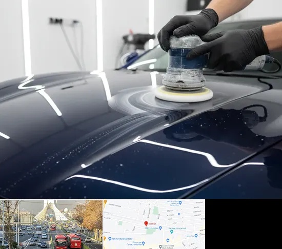 دیتیلینگ خودرو در خیابان آزادی