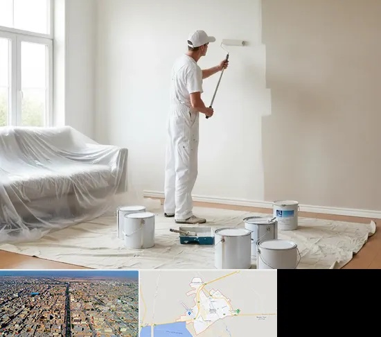 نقاشی ساختمان در بندر ماهشهر