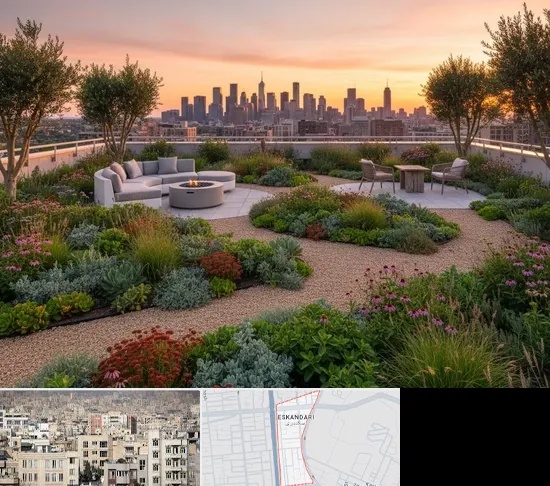 روف گاردن و بام سبز در اسکندری