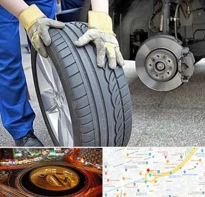 پنچرگیری در میدان ولیعصر