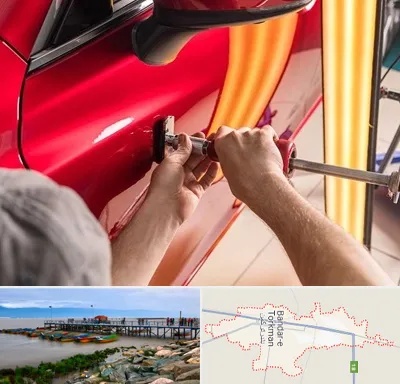 صافکاری با دستگاه مکش در بندر ترکمن