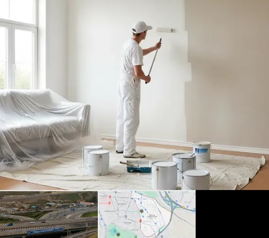 نقاشی ساختمان در یاغچیان تبریز