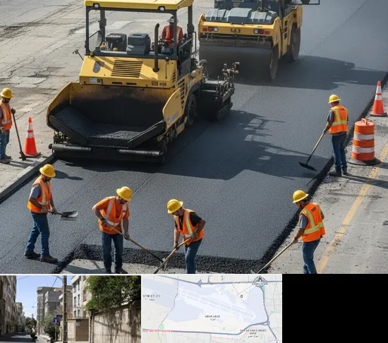 آسفالت کاری در مهرآباد