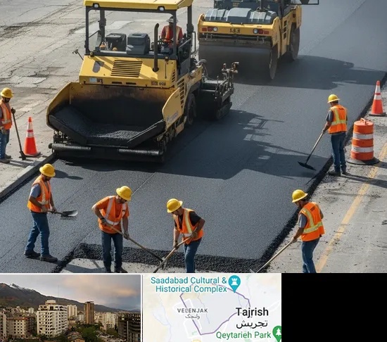 آسفالت کاری در زعفرانیه