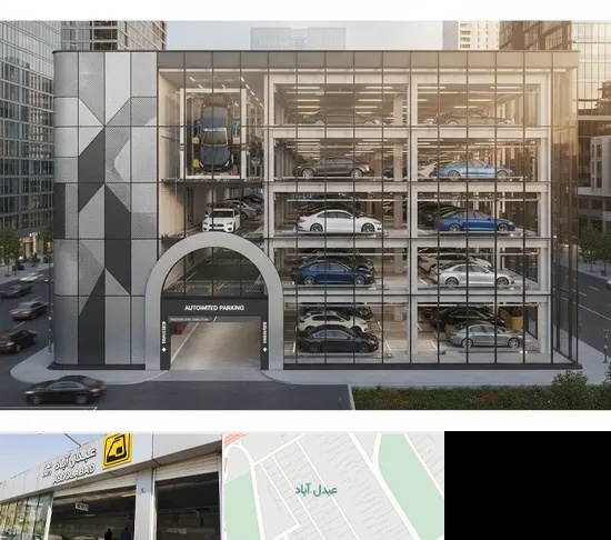 اجرا پارکینگ طبقاتی مکانیزه در عبدل آباد