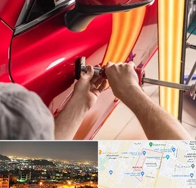 صافکاری با دستگاه مکش در مارلیک کرج 