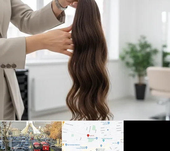 خریدار مو طبیعی در خیابان آزادی