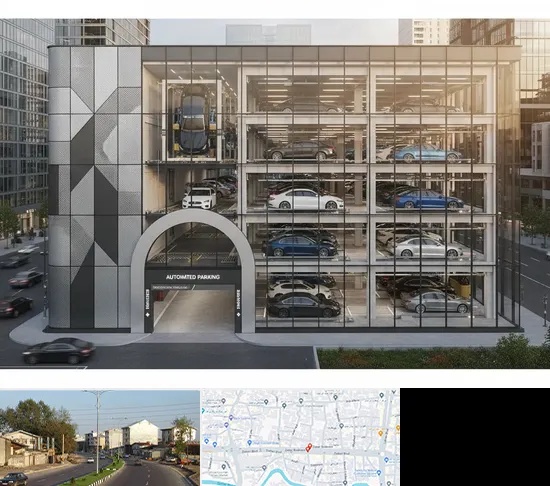 اجرا پارکینگ طبقاتی مکانیزه در ضیابری رشت
