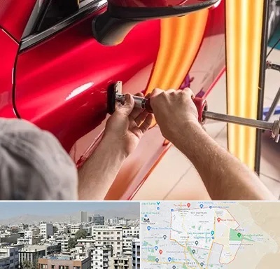 صافکاری با دستگاه مکش در منطقه 14 تهران