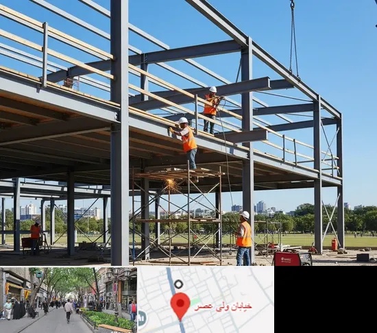 اسکلت فلزی در ولیعصر شهریار