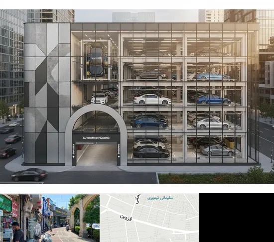 اجرا پارکینگ طبقاتی مکانیزه در خیابان قزوین