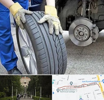 پنچرگیری در بلوار معلم رشت 
