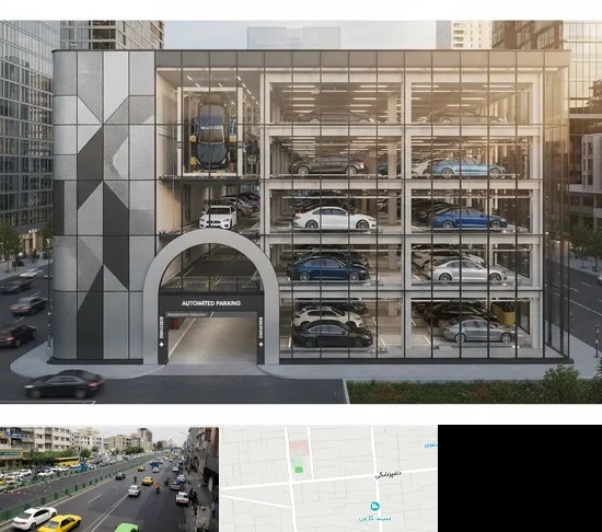 اجرا پارکینگ طبقاتی مکانیزه در خیابان دامپزشکی