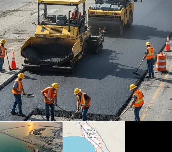 آسفالت کاری در بندر کنگان