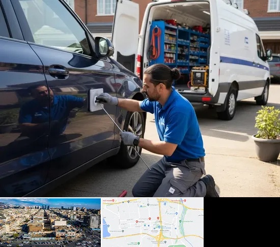 صافکاری سیار در شهرک راه آهن