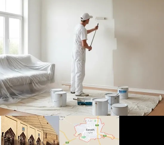 نقاشی ساختمان در ساوه