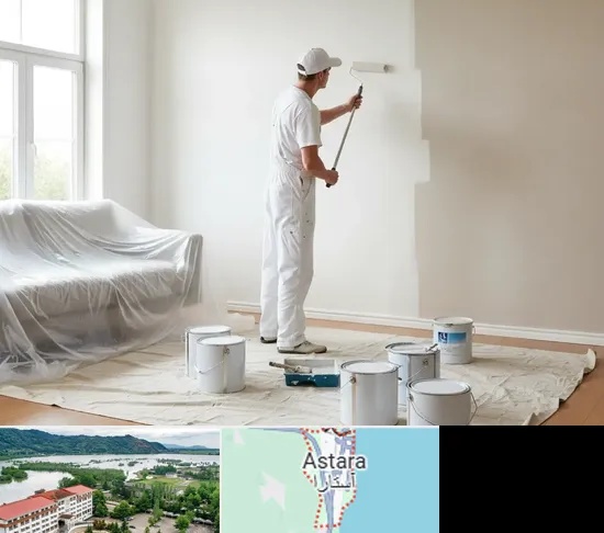 نقاشی ساختمان در آستارا