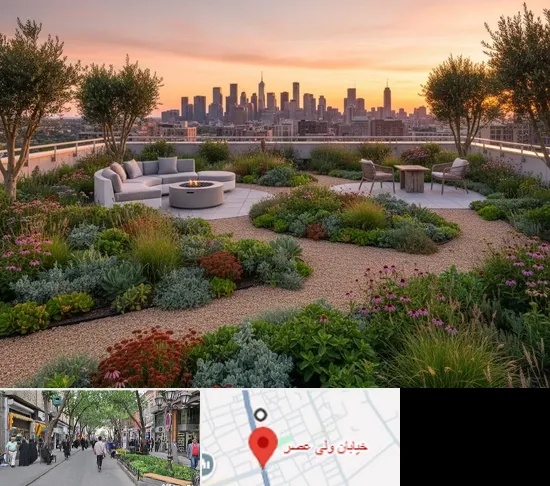 روف گاردن و بام سبز در ولیعصر شهریار