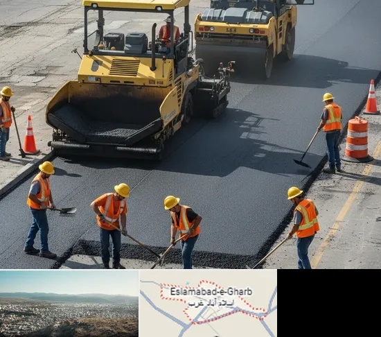 آسفالت کاری در اسلام آباد غرب