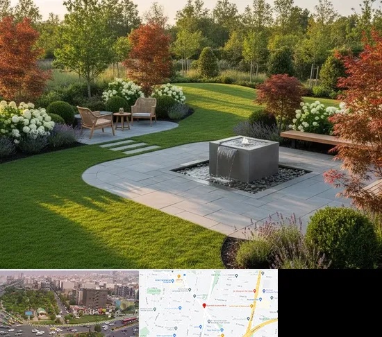 محوطه سازی در آیت الله کاشانی
