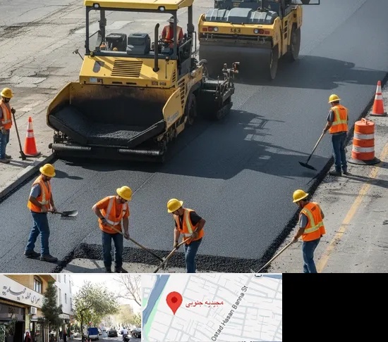 آسفالت کاری در مجیدیه جنوبی