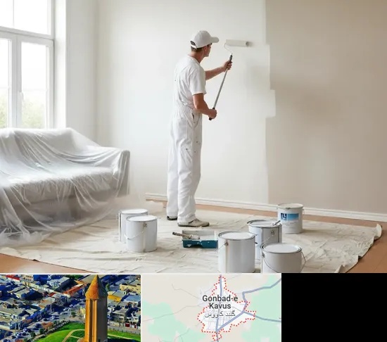 نقاشی ساختمان در گنبد کاووس