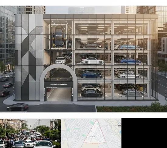 اجرا پارکینگ طبقاتی مکانیزه در سیدی مشهد