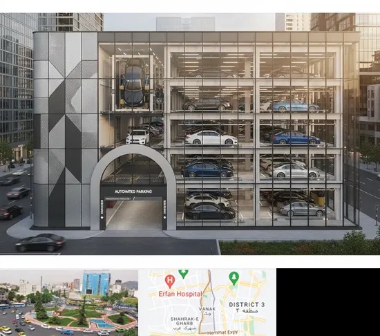 اجرا پارکینگ طبقاتی مکانیزه در ونک