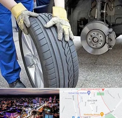 پنچرگیری در گلسار رشت