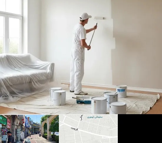 نقاشی ساختمان در خیابان قزوین