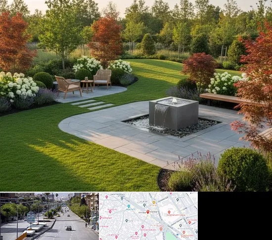 محوطه سازی در خیابان زند شیراز