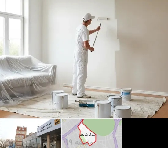 نقاشی ساختمان در شهرک شریعتی
