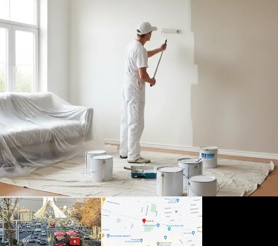 نقاشی ساختمان در خیابان آزادی