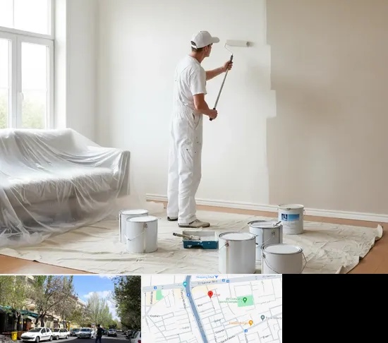 نقاشی ساختمان در کوی فیروز تبریز