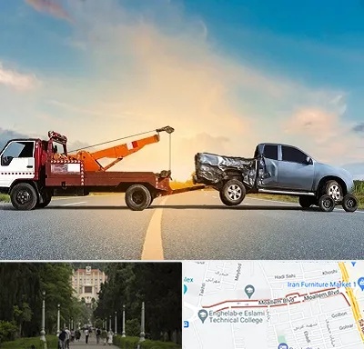 یدک کش شبانه روزی در بلوار معلم رشت 