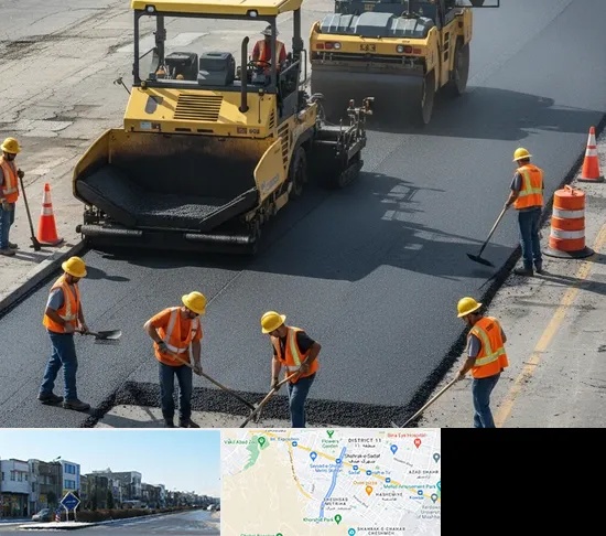 آسفالت کاری در شریعتی مشهد
