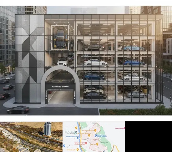 اجرا پارکینگ طبقاتی مکانیزه در خیابان نیایش شیراز