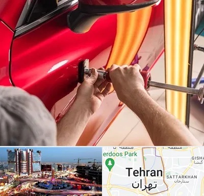 صافکاری با دستگاه مکش در صادقیه 