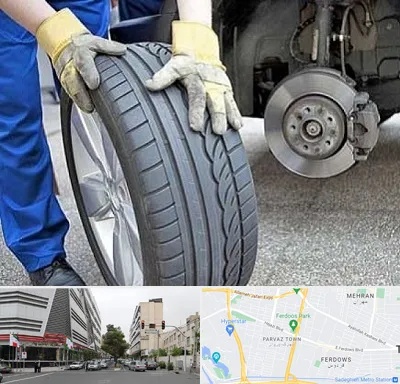 پنچرگیری در بلوار فردوس 