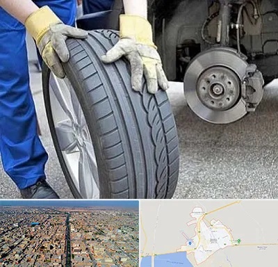 پنچرگیری در بندر ماهشهر