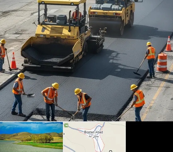 آسفالت کاری در بستان آباد