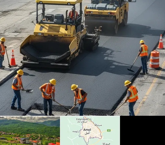 آسفالت کاری در آمل