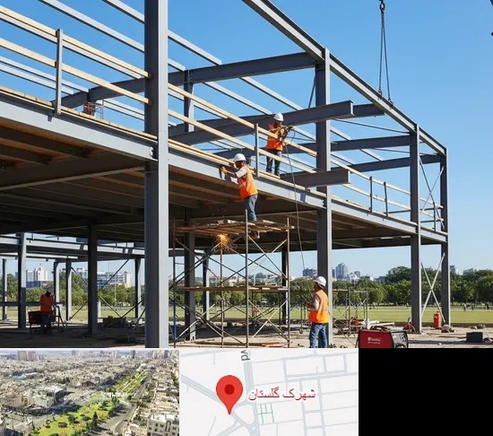 اسکلت فلزی در شهرک گلستان