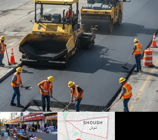 آسفالت کاری در شوش